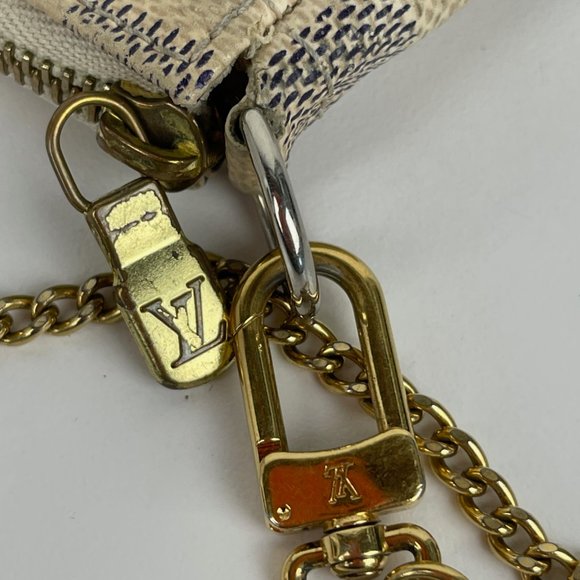 COPY - Louis Vuitton Monogram Damier Azur Mini Pochette  - Authenticity Certifi… - Picture 11 of 12